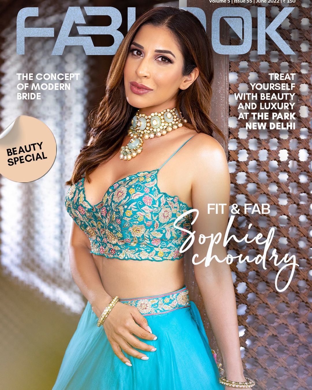 Sophie Choudry donned these beautiful lehengas as cover star of Fab Look magazine