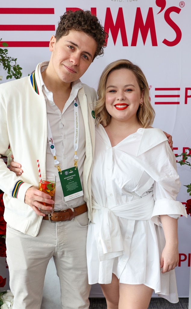 Dylan Llewellyn & Nicola Coughlan Reunited! The Derry Girls co-stars enjoy a glass of Pimm's and some tennis at Wimbledon