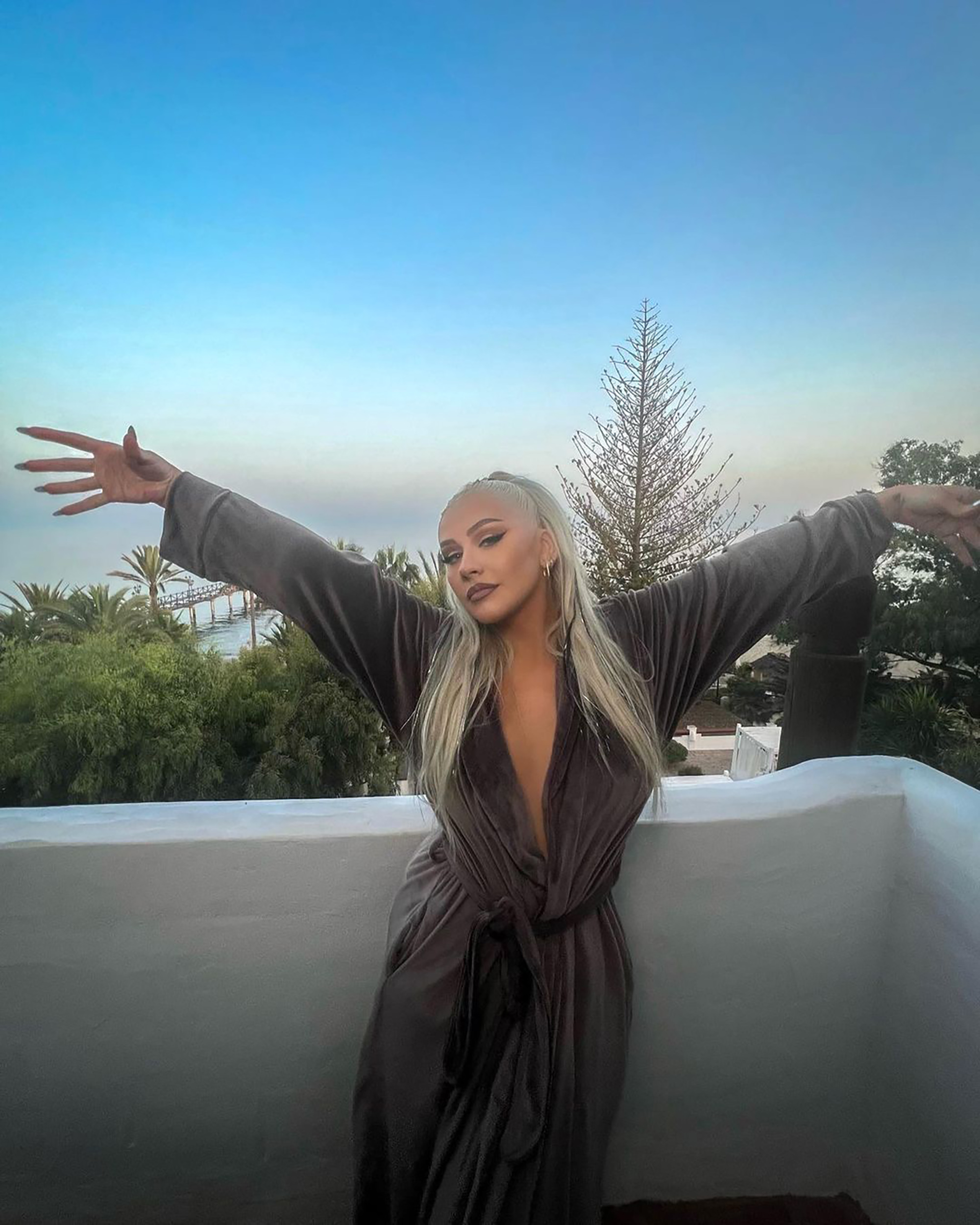 Christina Aguilera prepares for the Starlite Festival.