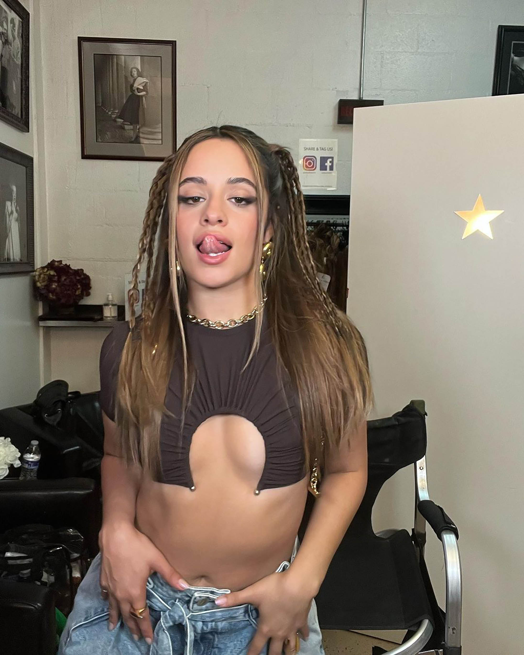 Single Camila Cabello shows off her underboob in a thirst trap posted to Instagram.