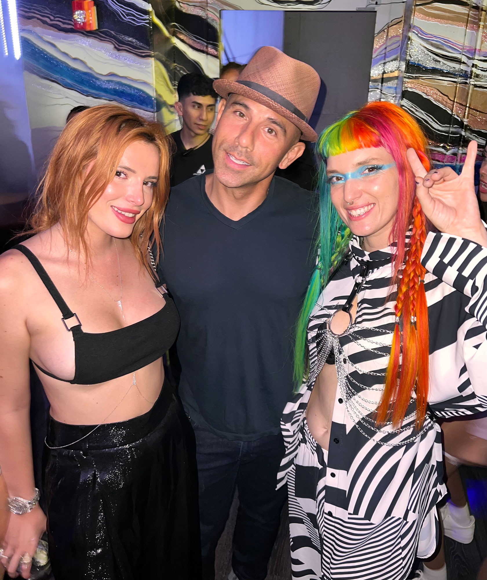 Bella Thorne, sister Dani Thorne (performed at Lollapalooza) and Billy Dec at The Underground in Chicago, IL.