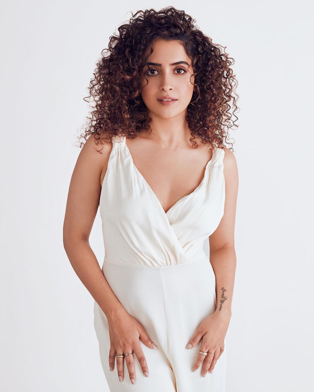 Sanya Malhotra is giving chic goals in a plain white jumpsuit