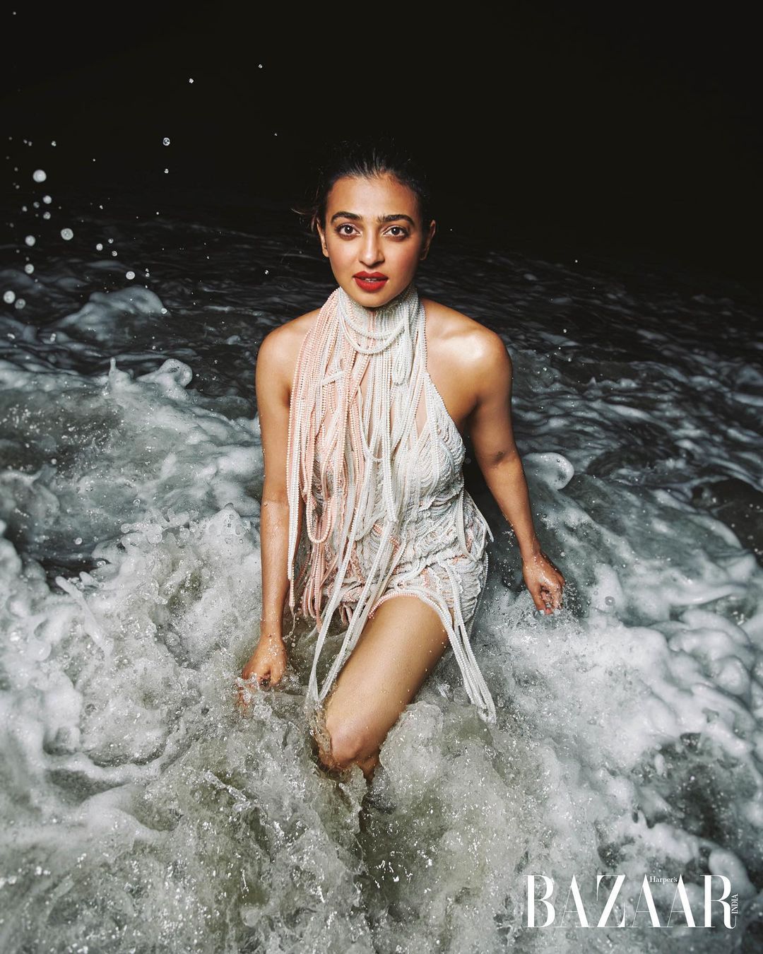 Radhika Apte looks stunning in the knotted dress