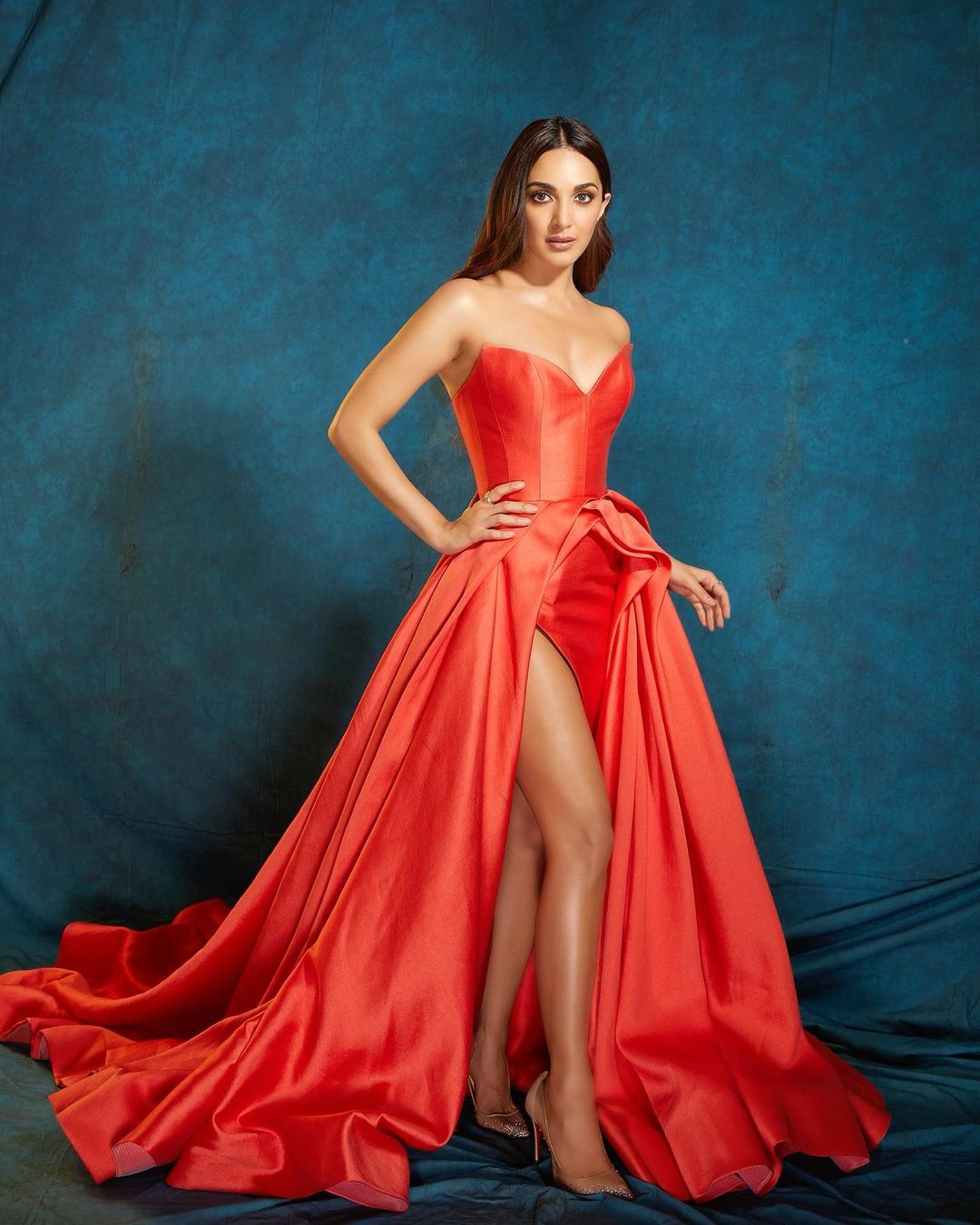 Kiara Advani looks like a million bucks in the off-shoulder red princess-style gown