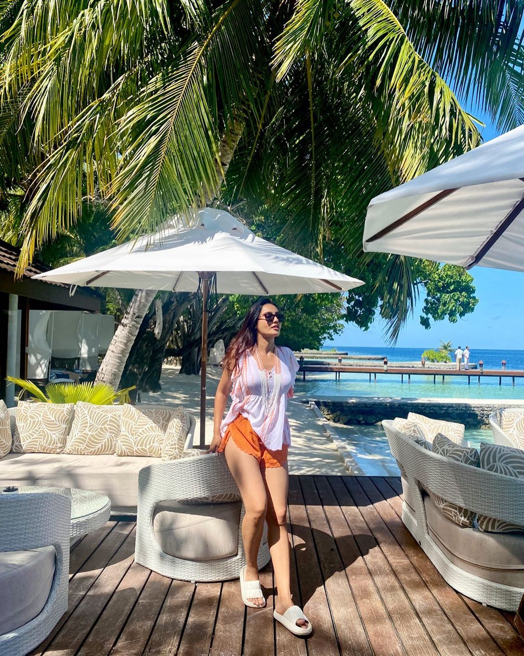 Surbhi Jyoti keeps it cool and casual in her beach wear.
