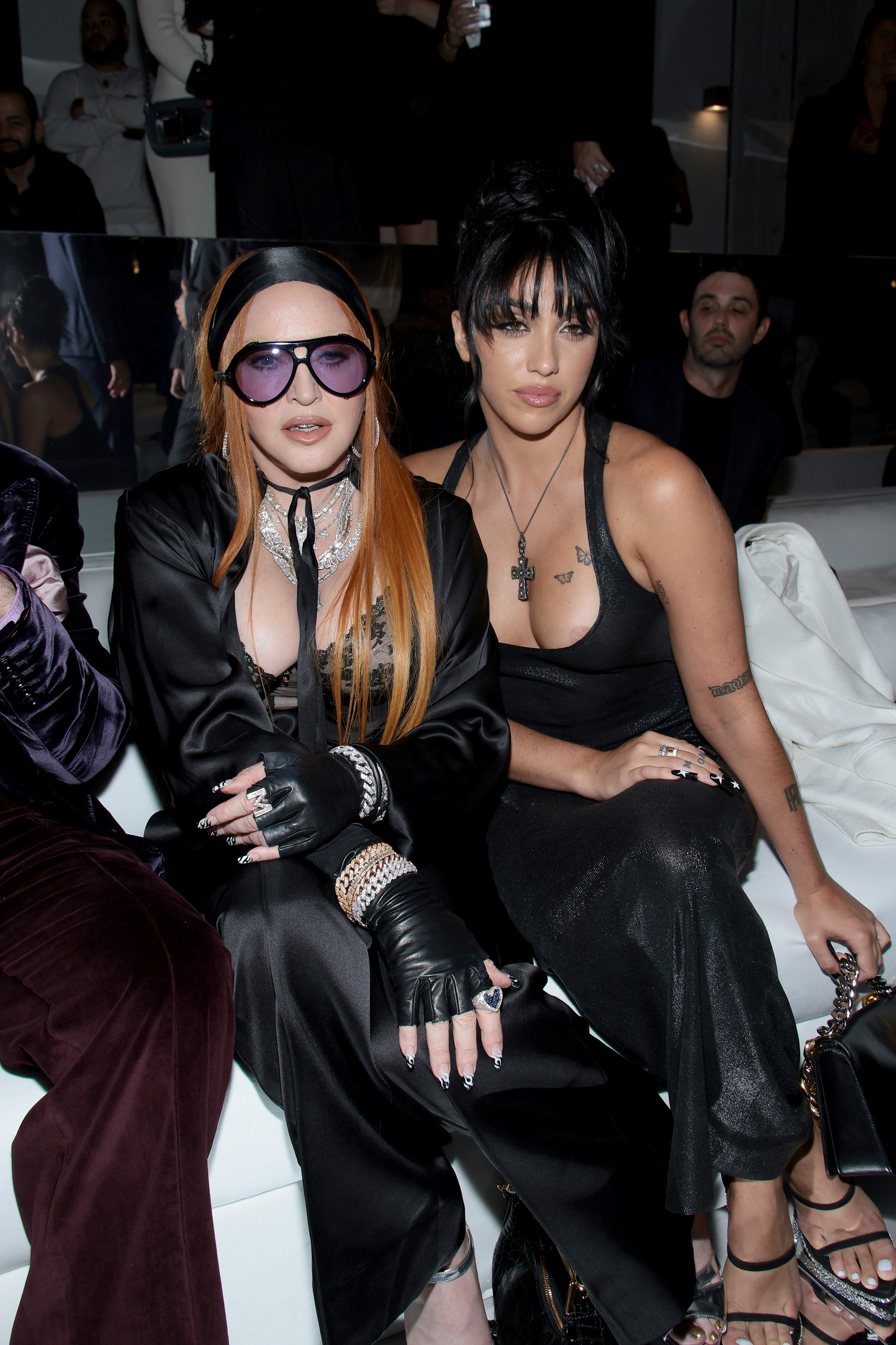 Madonna and Lourdes Leon attend the Tom Ford show during NYFW 2022