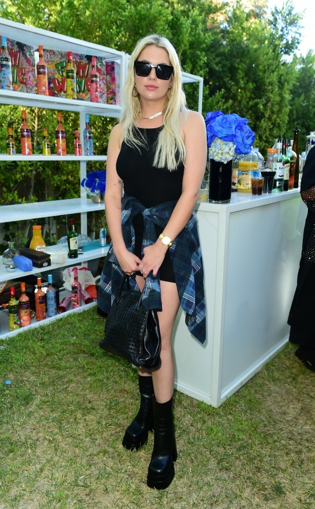Pretty Little Liars star Ashley Benson hangs out at the Fun Wine Bar at Evan Ross' 34th star-studded birthday party