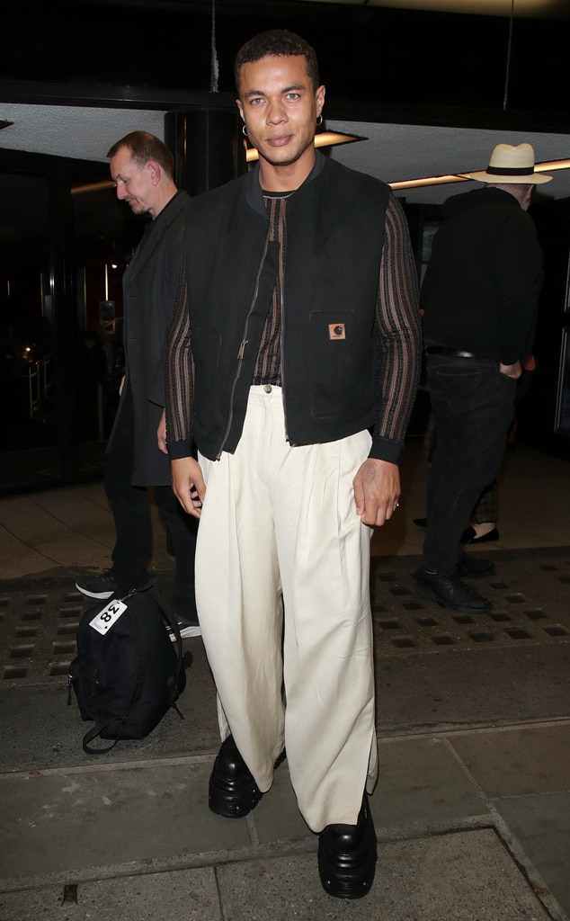 Actor Ismael Cruz Cordova rocks a layered look while attending a screening of Glass Onion