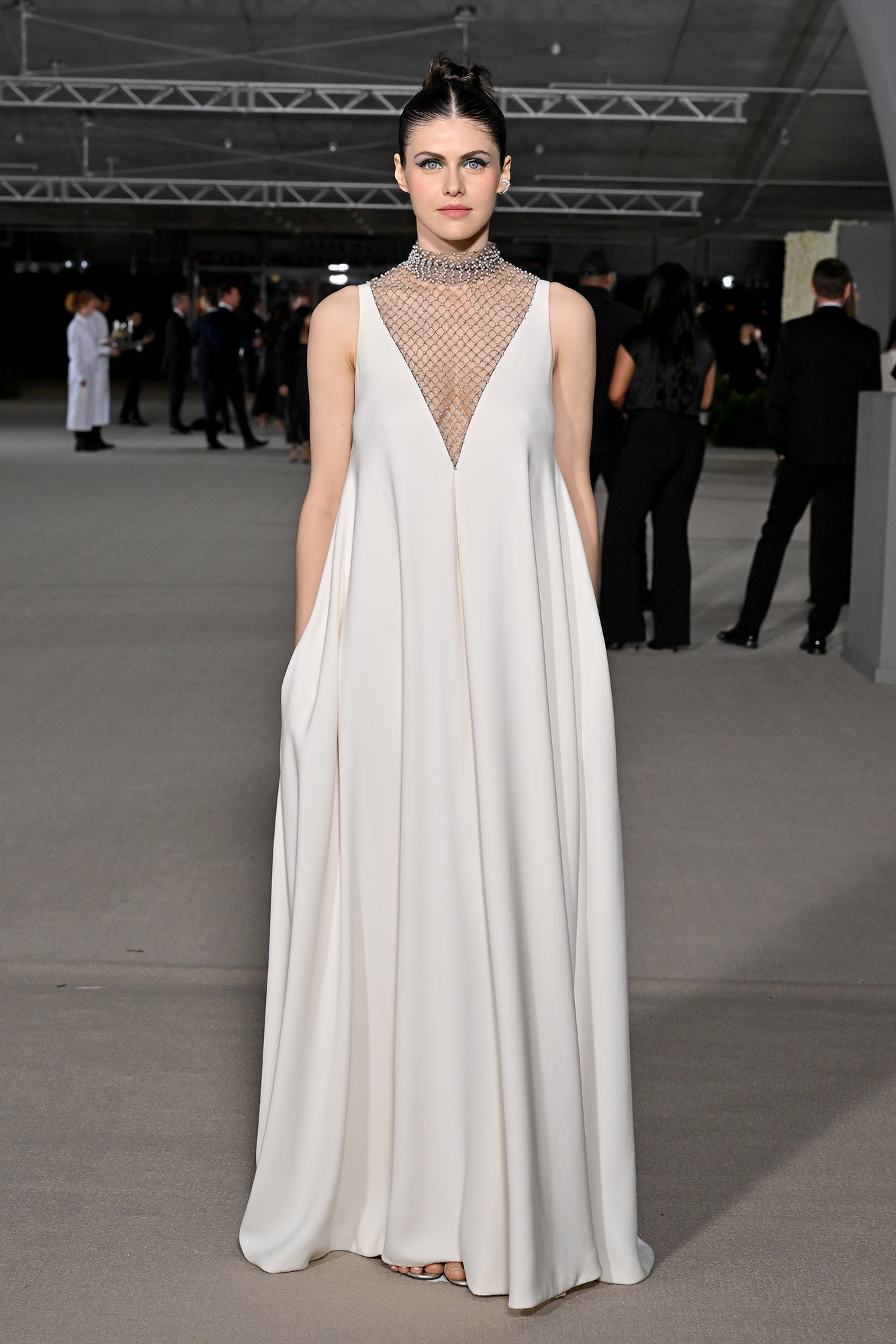 Alexandra Daddario wears Dior Haute Couture at the Academy Museum Gala 2022