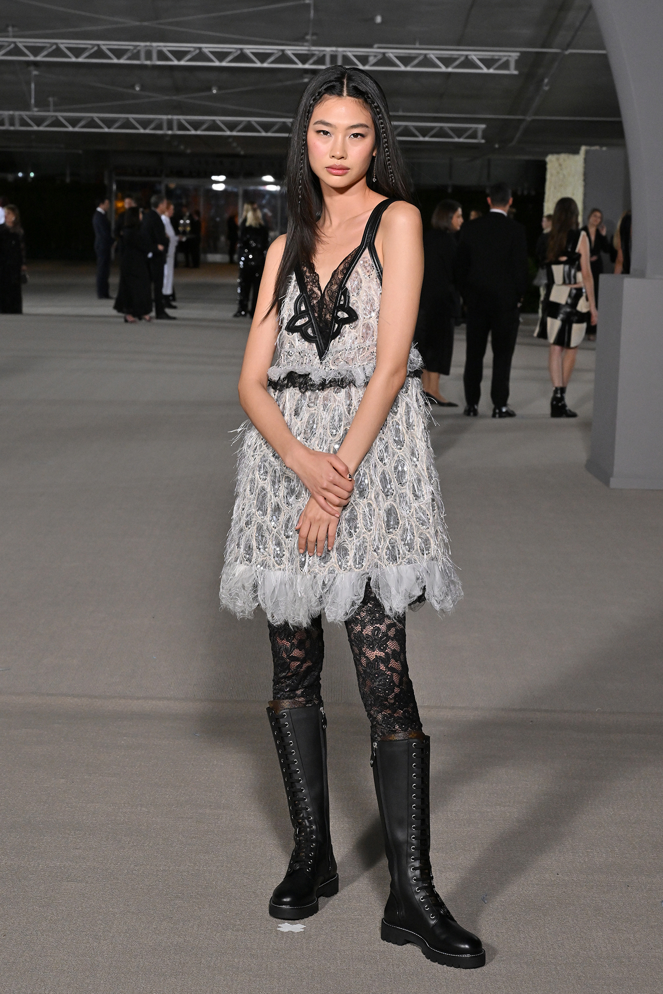 HoYeon Jung wears Louis Vuitton at the Academy Museum Gala 2022