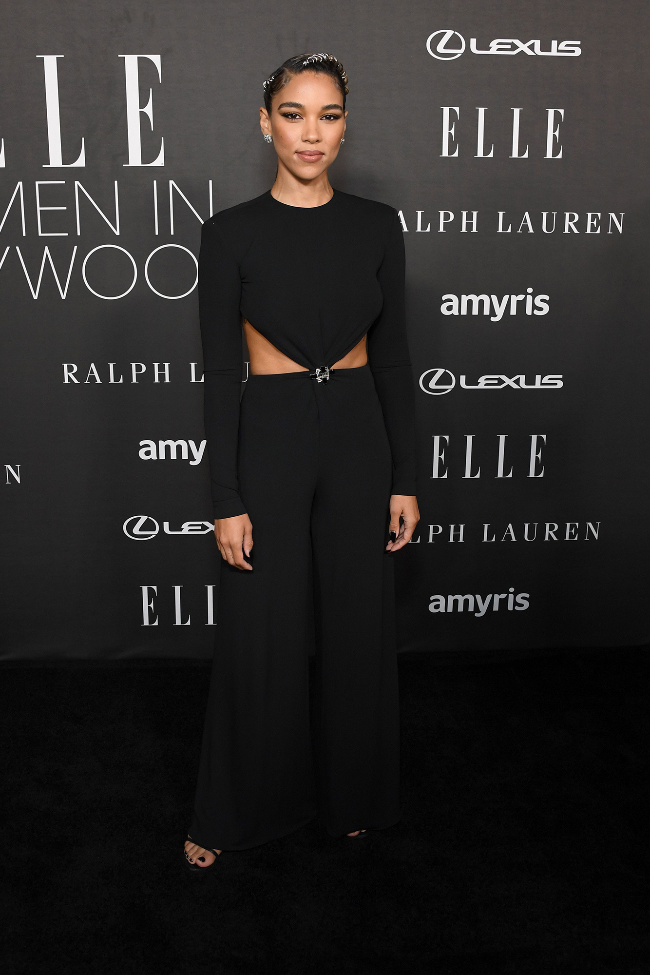 Alexandra Shipp wears Ralph Lauren Collection at the Elle Women in Hollywood 2022 celebration.