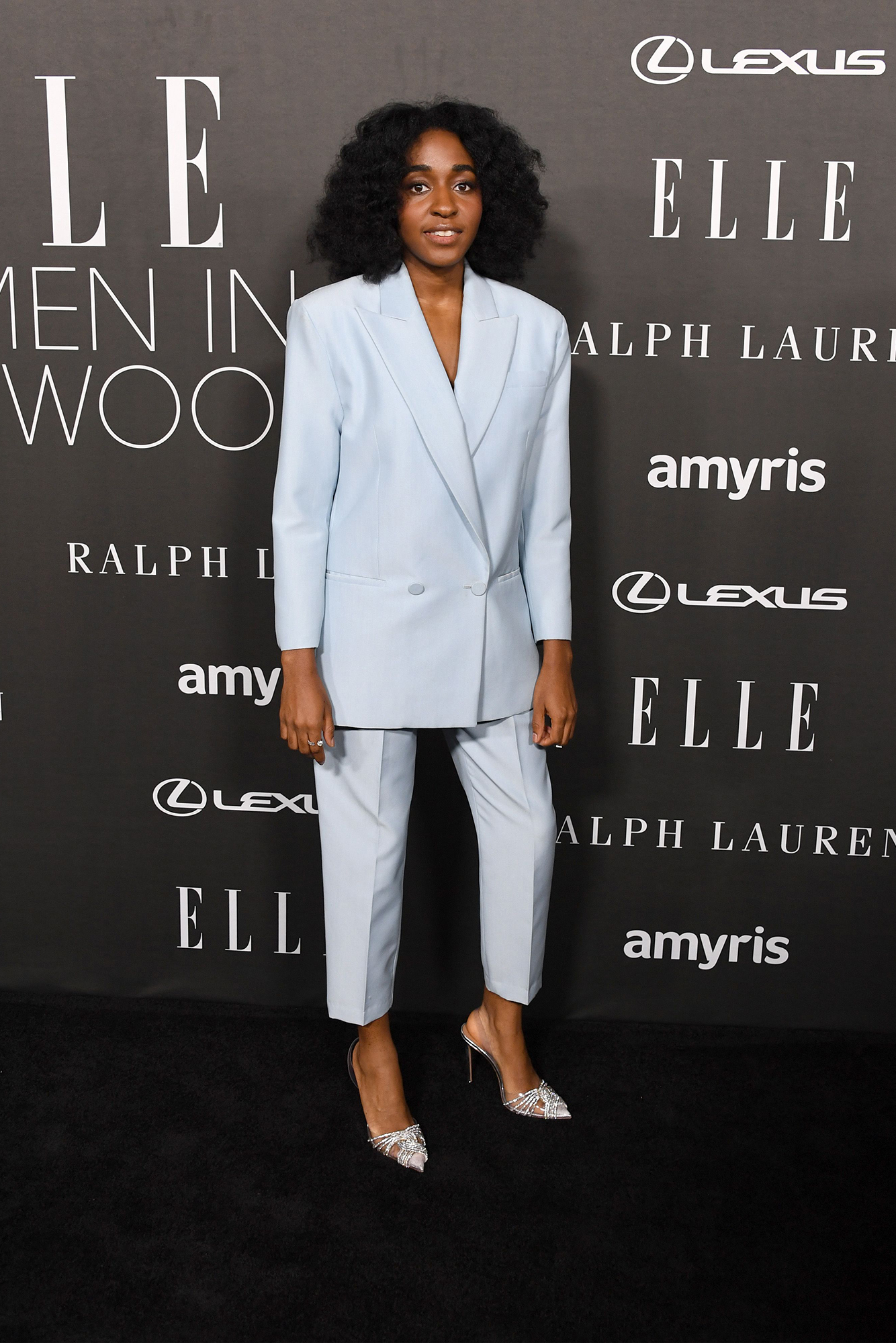 Ayo Edebiri wears Philosophy di Lorenzo Serafini at the Elle Women in Hollywood 2022 celebration.