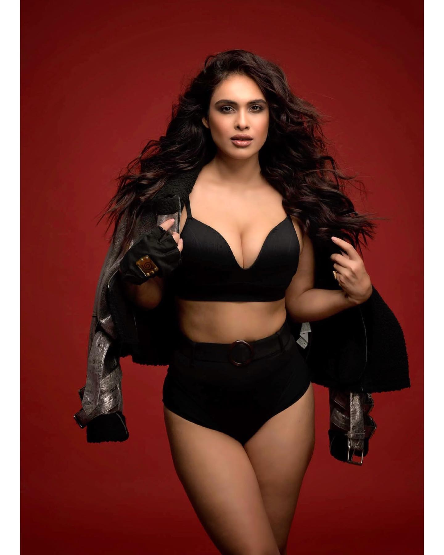 Neha Malika looks smoking hot in a black bikini top