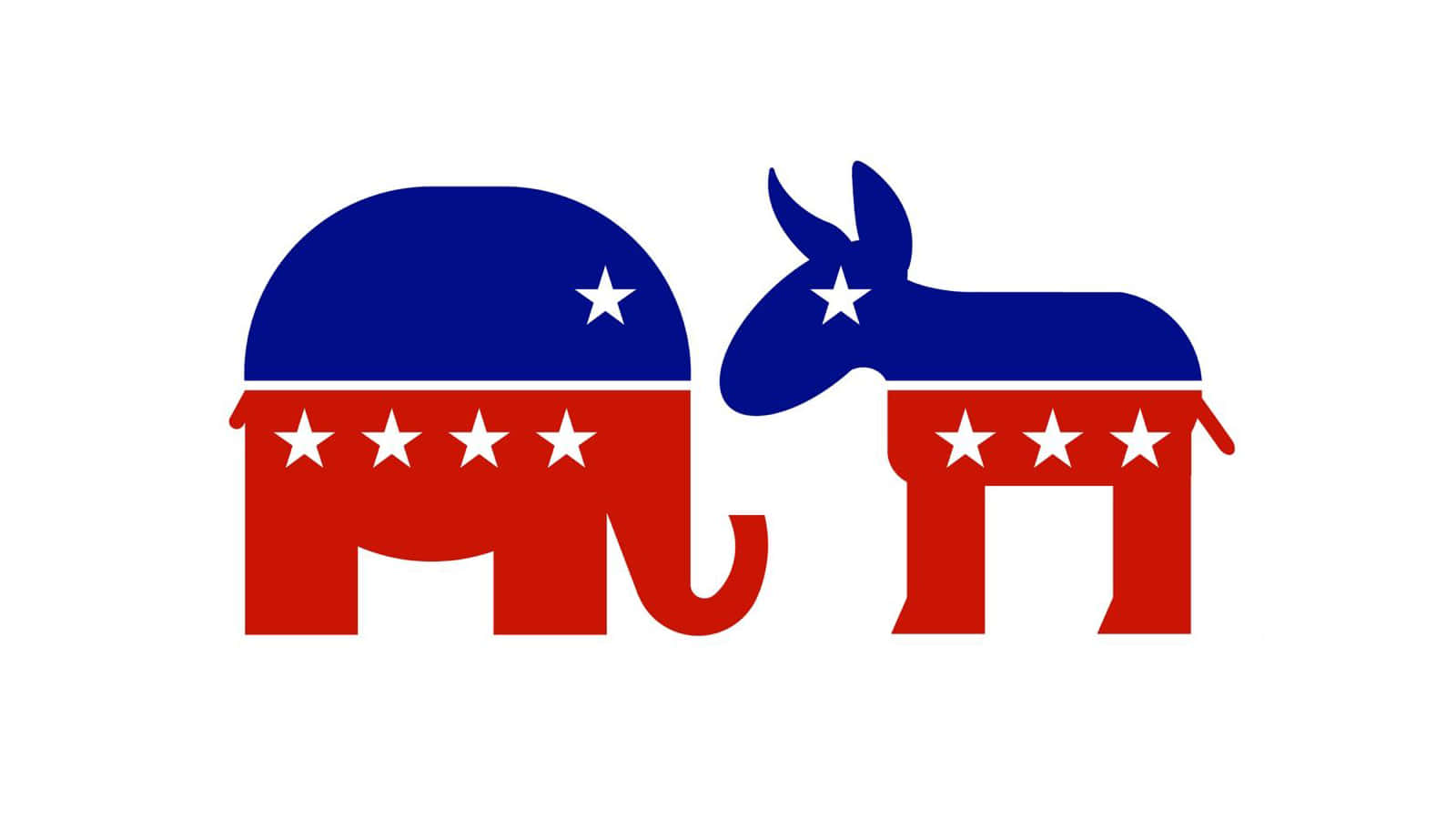 Republican Elephant And Democratic Donkey Wallpaper