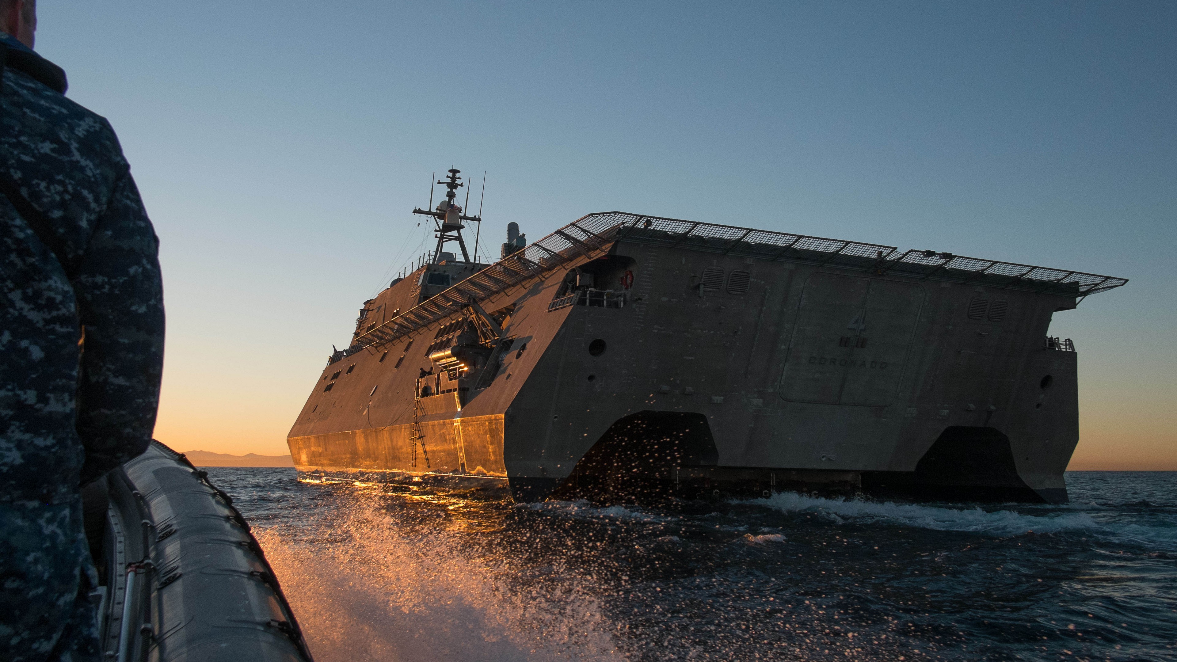 USS Coronado LCS 4 Independence class littoral combat ship trimaran U.S. Navy sea