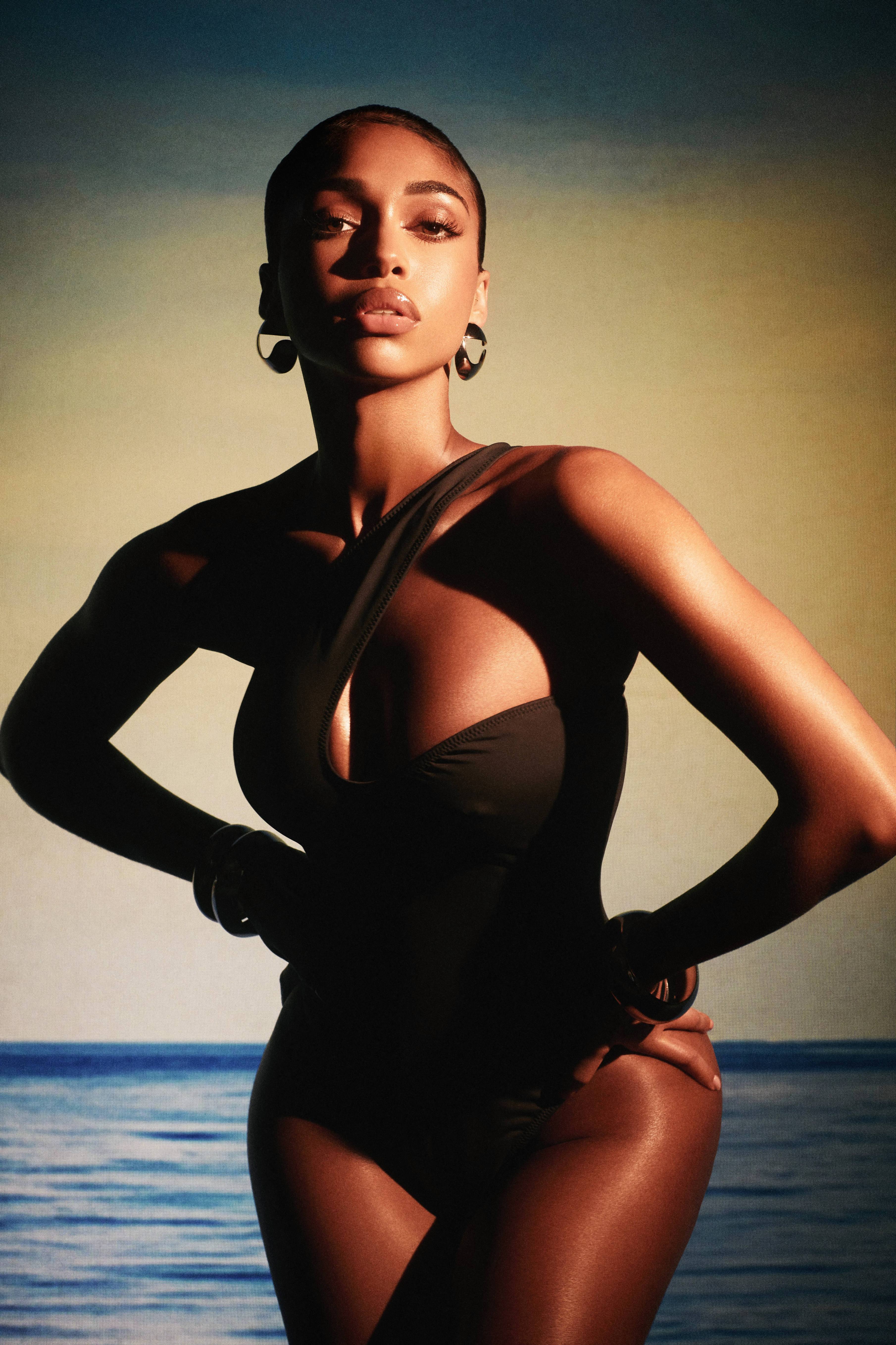 Lori Harvey’s ‘luxe’ new swimsuit line includes built-in jewelry