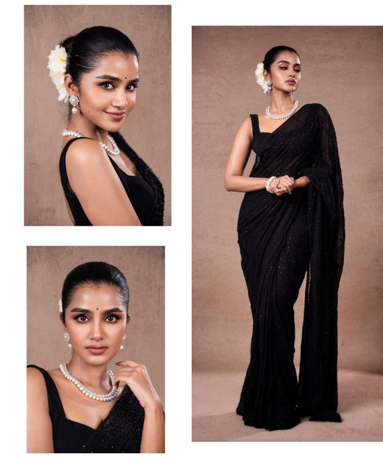 elevate your black saree look with stunning blouse designs inspired by anupama parameswaran kajal aggarwal and tamannaah bhatia 4 751x920