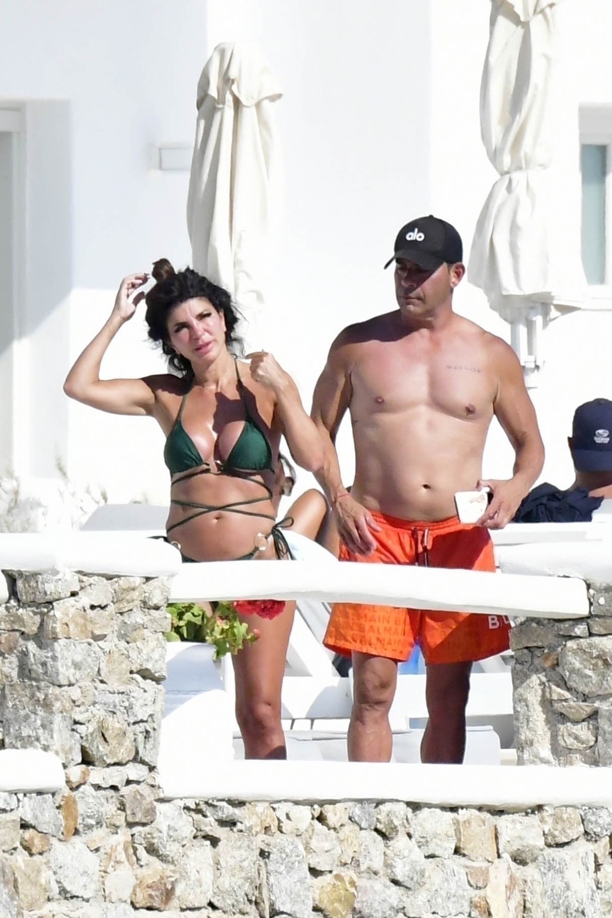 The reality star was photographed vacationing with husband Luis Ruelas